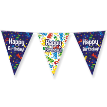 Paperdreams Vlaggenlijn   Happy birthday/verjaardags feest   10m