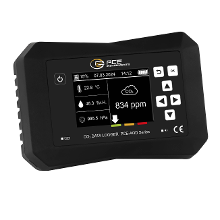 PCE Instruments Kooldioxidemeter 0   40000 ppm Met temperatuurmeting, Met datalogger, Zuurstofmeter, Wandmontage Kalibratie Fabrieksstandaard (zonder