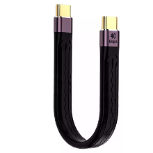 PD100W USB4.0 Datakabel USB C Mannelijk naar Type C Mannelijk/Vrouwelijk FPC Korte Kabel 40Gbps Snelladen Gegevensoverdr