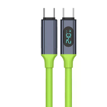 PD240W Type C naar Type C Digitale Display Silicium Kabel PD Snelle Oplaadgegevensoverdracht Verzilverd Koperen Kernlijn