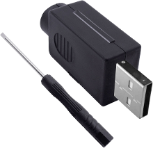 Quadrios 2001C198 USB 2.0 Modulaire stekkerset, type A Stekker, recht 1 stuk(s)