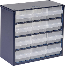 Raaco 612 02 Magazijnkast voor kleine onderdelen (b x h x d) 306 x 283 x 150 mm Aantal vakken: 12 Inhoud 1 stuk(s)