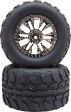 Reely 1:10 Monstertruck Complete wielen Titaan 2 stuks