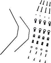 Reely 312324C Reserveonderdeel Stabilisatorset voor / achter
