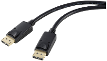 Renkforce RF 5245266 DisplayPort kabel DisplayPort Aansluitkabel DisplayPort stekker, DisplayPort stekker 1.00 M Zwart 4K UHD