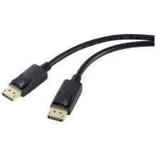 Renkforce RF 5245270 DisplayPort kabel DisplayPort Aansluitkabel DisplayPort stekker, DisplayPort stekker 5.00 M Zwart 4K UHD