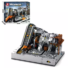 Reobrix NO.22023 Mechanische Mijnbouwmachine Bouwblokken Montagekit Brick DIY Speelgoed voor Kinderen Cadeau