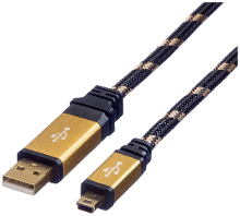 ROLINE GOLD USB 2.0 Kabel, type A   5 Pin Mini, 3 m