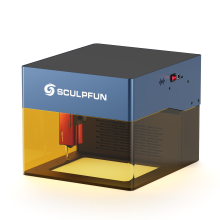 SCULPFUN iCube 3W Laser Engraver Draagbare Lasergraveermachine met rookfilter temperatuur alarm 130x130mm graveergebied