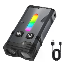 SEEKNITE EV10 1100LM EDC Sleutelhanger Zaklamp Polypan RGB Flashkleur Clip on Licht Type C Oplaadbare Mini Draagbare Mag