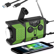 SEEKNITE Noodhandcrankradio Zonne energie Radio met Powerbank SOS Alarm LED Zaklamp AM/FM/WB Weeradio Draagbare Radio IP