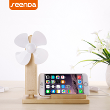Seenda Ips Z10 Wood Charging Phone Stand Usb Holder With Usb Mini Fan For Iphone Samsung Xiaomi