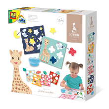 SES Creative My first   Sophie la girafe   Sticking shapes Knutselen 14495