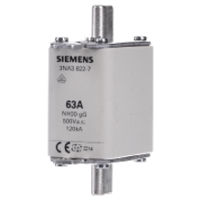 Siemens Indus.Sector 3na3822 7   Low Voltage Hrc Fuse Nh00 63a 3na3822 7