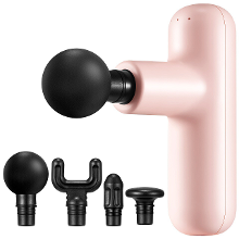 SK6 Krachtige Mini Spiermassage Gun 4 Snelheidsaanpassing Type C Oplaadbare Draagbare Fasciagun met 4 Massagekoppen