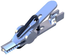 SKS Hirschmann AGF 1 Miniatuur krokodilklem Wit Klembereik (max.): 1 Mm Lengte: 17 mm 1 stuk(s)