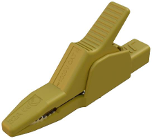 SKS Hirschmann AK 2 B 2540 I ge Veiligheids krokodilklem Steekaansluiting 4 mm CAT II 1000 V Geel