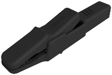 SKS Hirschmann AK 2 B sw Veiligheids krokodilklem Steekaansluiting 4 mm CAT II 300 V Zwart