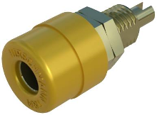 SKS Hirschmann BIL 20 Au Laboratoriumbus Bus, inbouw verticaal Stift Ø: 4 mm Geel 1 stuk(s)
