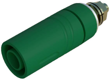SKS Hirschmann CO SAB 2600 G M4 Au, gn Veiligheids labconnector, female Bus, inbouw verticaal Stift Ø: 4 mm Groen 1 stuk(s)