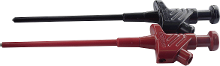 SKS Hirschmann Kleps 30 Set Fijn krokodilklem Steekaansluiting 4 mm CAT I Zwart, Rood