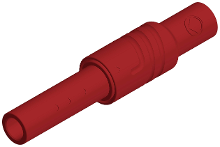 SKS Hirschmann KUN S Veiligheids lamellenbus Bus, recht Stift Ø: 4 mm Rood 1 stuk(s)