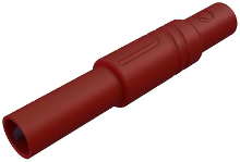 SKS Hirschmann LAS S G Veiligheids lamellenstekker Stekker, recht Stift Ø: 4 mm Rood 1 stuk(s)