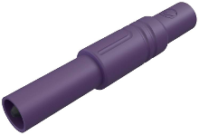 SKS Hirschmann LAS S G Veiligheids lamellenstekker Stekker, recht Stift Ø: 4 mm Violet 1 stuk(s)