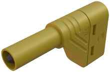 SKS Hirschmann LAS S W Veiligheids lamellenstekker Stekker, haaks Stift Ø: 4 mm Geel 1 stuk(s)