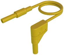 SKS Hirschmann MAL S WG B 100/2,5 ge Veiligheidsmeetsnoer 4mm veiligheidsstekker 4mm veiligheidsstekker 100 cm Geel 1 stuk(s)
