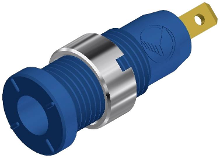 SKS Hirschmann MSEB 2610 F 2,8 Au Veiligheids labconnector, female Bus, inbouw verticaal Stift Ø: 2 mm Blauw 1 stuk(s)