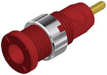 SKS Hirschmann MSEB 2630 S 1,9 Au Veiligheids labconnector, female Bus, inbouw verticaal Stift Ø: 2 mm Rood 1 stuk(s)