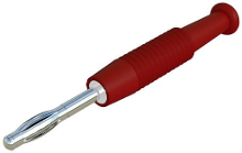 SKS Hirschmann MSTF 2 rt Lamellenstekker Stekker, recht Stift Ø: 2 mm Rood 1 stuk(s)