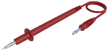 SKS Hirschmann PL 3 rot / red Meetsnoer 4mm stekker Banaanstekker 4 mm 1.00 M Rood 1 stuk(s)