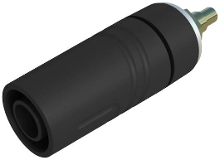 SKS Hirschmann SAB 2640 LK Au Veiligheids labconnector, female Bus, inbouw verticaal Stift Ø: 4 mm Zwart 1 stuk(s)