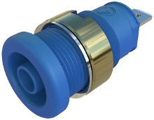SKS Hirschmann SEB 2610 F4,8 Veiligheids labconnector, female Bus, inbouw verticaal Stift Ø: 4 mm Blauw 1 stuk(s)
