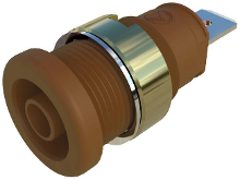 SKS Hirschmann SEB 2610 F4,8 Veiligheids labconnector, female Bus, inbouw verticaal Stift Ø: 4 mm Bruin 1 stuk(s)