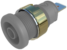SKS Hirschmann SEB 2610 F4,8 Veiligheids labconnector, female Bus, inbouw verticaal Stift Ø: 4 mm Grijs 1 stuk(s)