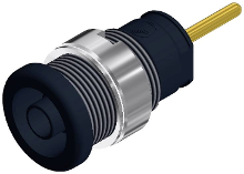 SKS Hirschmann SEB 2630 S1,9 Veiligheids labconnector, female Bus, inbouw verticaal Stift Ø: 4 mm Zwart 1 stuk(s)