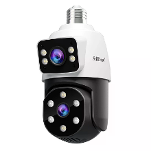 Srihome SH068 4MP Dual Lens Light Bulb Camera 360° Panoramic PTZ WiFi Outdoor Color Night Vision Human Motion Tracking T