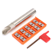 Ssk C20 20 130 20mm Indexable Chamfer End Mill With 10pcs Apkt1604 Aluminium Inserts