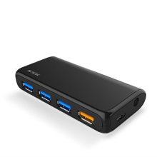 Ssk Shu801 4 Ports Usb 3.0 Hub With Dc 5v/2a Adapter Hub Charging Two In One