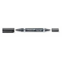 Staedtler Permanent Marker Lumocolor Duo 348 Zwart Watervast: Ja 348 9