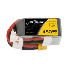 TATTU 3S 11.1V 450mAh 75C 3S1P Lipo Batterij XT30 Plug voor 90mm tot 150mm Multirotor RC FPV Racing Drone