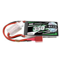 Tattu ACE 7.4V 350mAh 30C 2S1P LiPo batterij T stekker voor RC auto