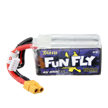 TATTU Funfly 14.8V 1550mAh 100C 4S XT60 Plug Lipo Batterij voor Emax HAWK 5 FPV Racing Drone