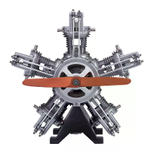TECHING DM116 1/6 Metal Vijf Cilinder Radiale Motor DIY Montage Kit Excellent STEAM Wetenschap Onderwijs Ontdekking Spee