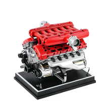 TECHING ONDERWIJS DM108 DM109 V12 12 Cilinder Auto Motor Model Volledige Metalen Montagekit 800+PCS Rode / Zwarte Basis DIY Crea