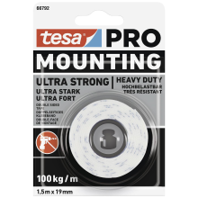 Tesa Mounting PRO Ultra Strong 66792 00000 00 Montagetape Wit (l x b) 1.5 M x 19 mm 1 stuk(s)