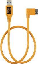 Tether Tools USB kabel USB A stekker, USB micro B 3.0 Stekker 0.50 M Oranje 90° haaks naar rechts TET CU61RT02 ORG